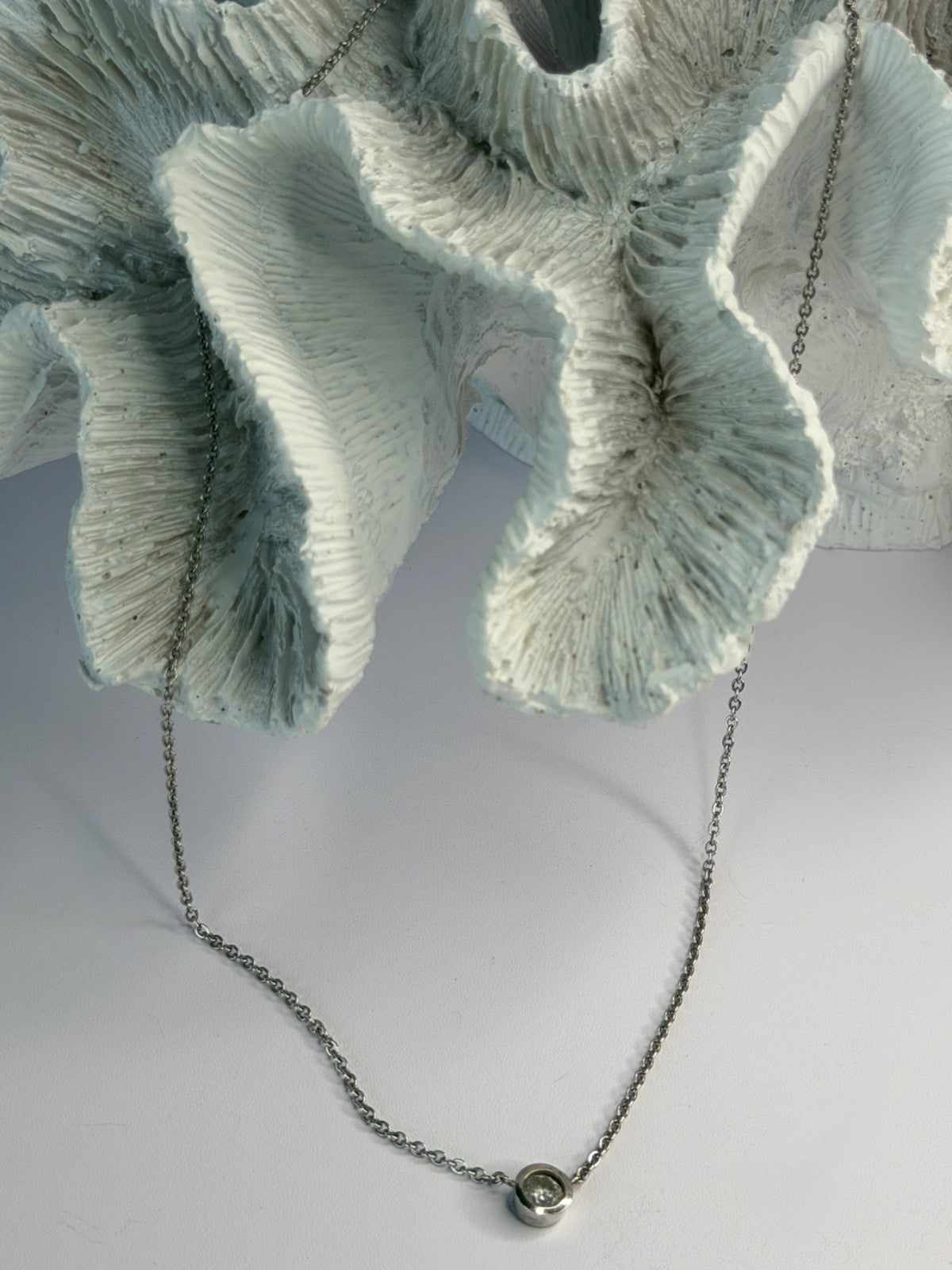 Msco 14K White Gold Diamond 0.44 ct Necklace