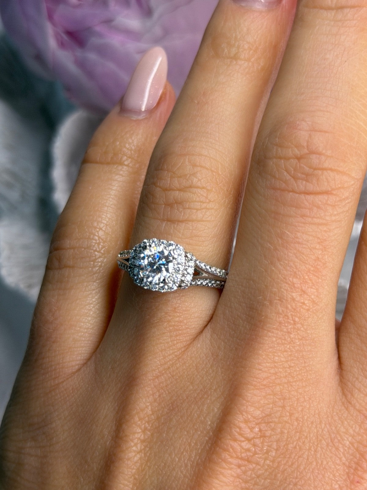 GOC 925 Sterling Silver tcw 1.34 Cz Ring Size 7