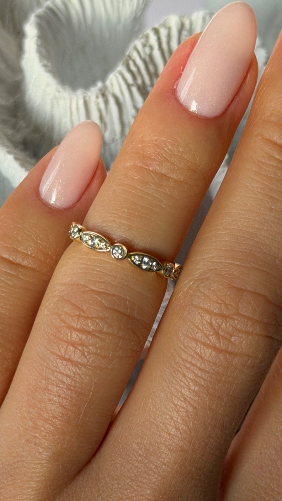 14K Yellow Gold Diamond 0.33 ct Ring Size 4.5