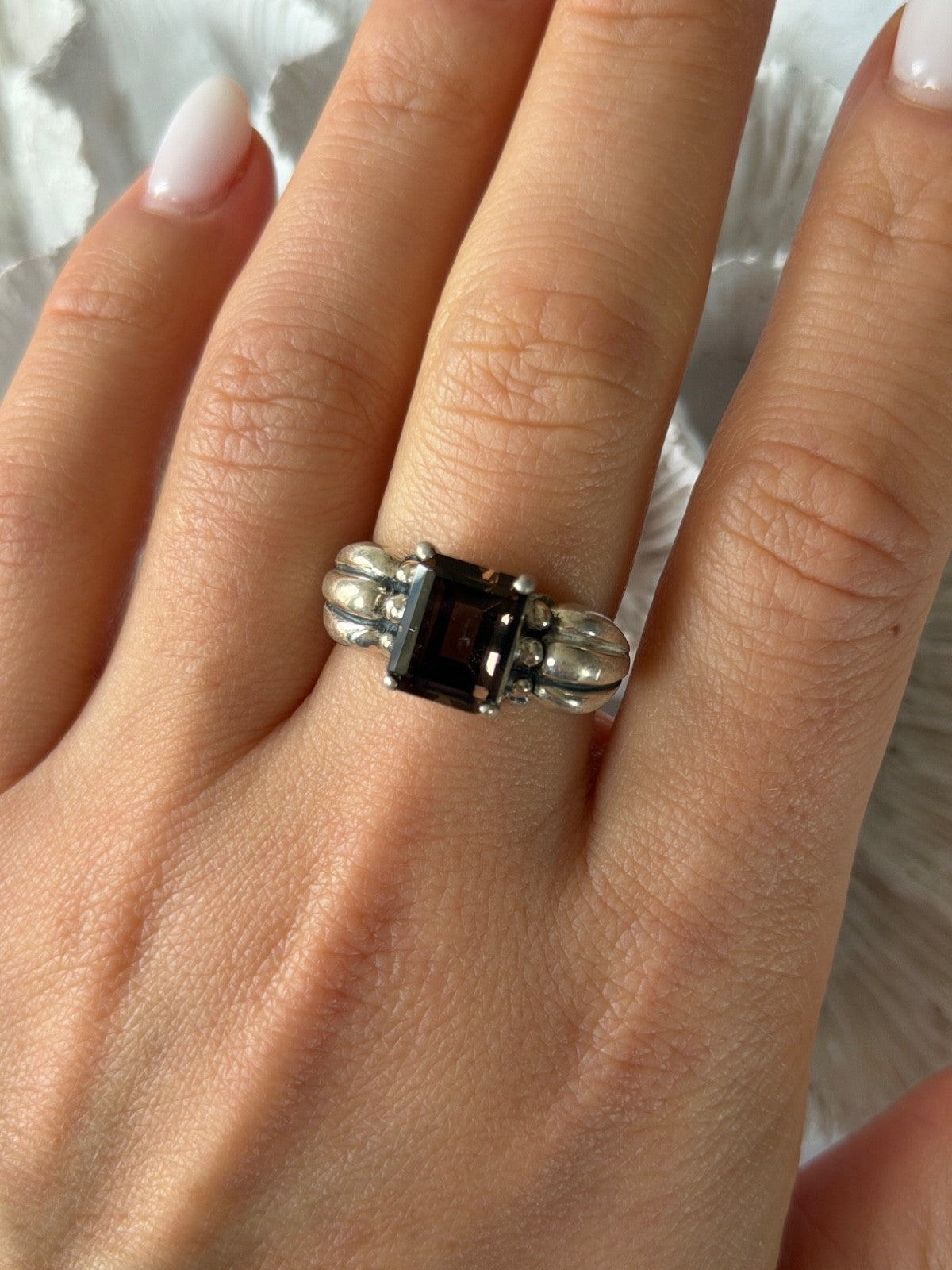 Avon 925 Sterling Silver Brown Tourmaline Ring Size 8