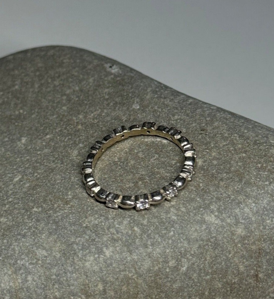 925 Sterling Silver CZ Ring Size 7