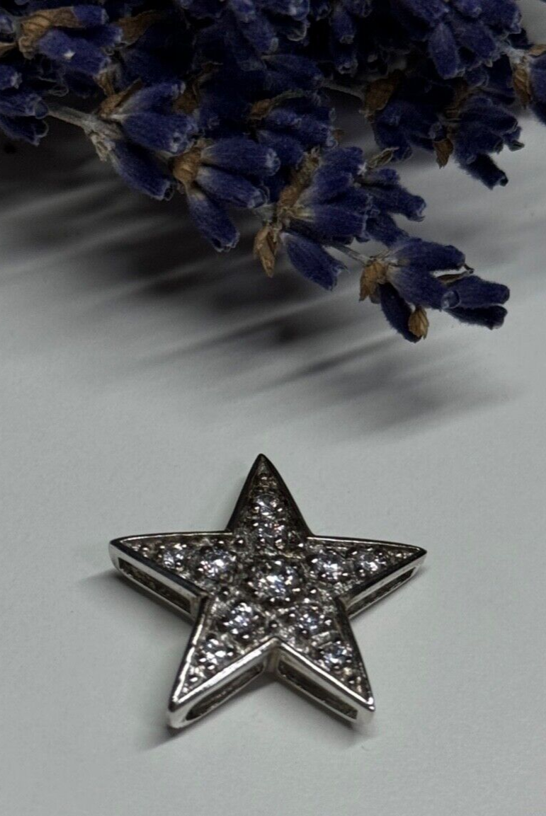 925 Sterling Silver CZ Star Pendant