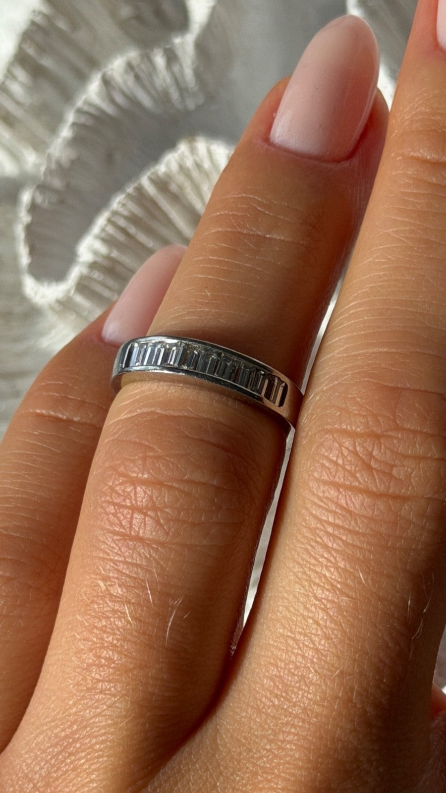 Classy Platinum Diamond 0.48 ct Ring Size 5.5