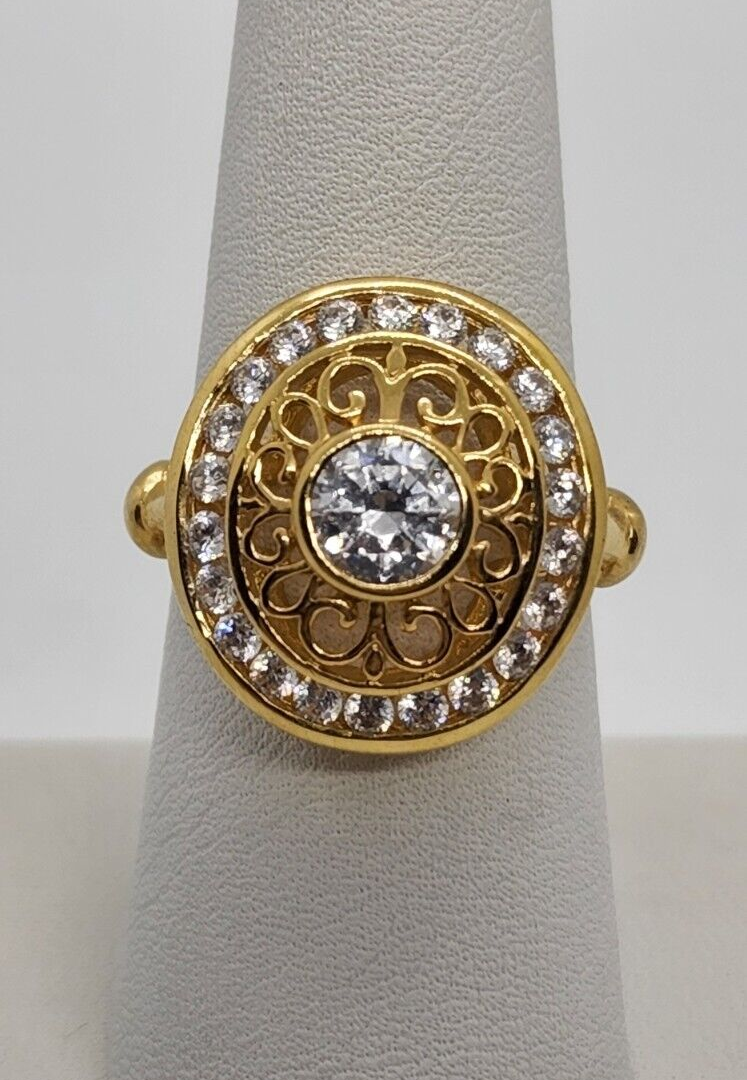 925 Sterling Silver CZ Ring Size 7.5