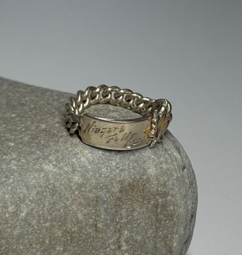 925 Sterling Silver Niagara Falls Canada Ring Size 5