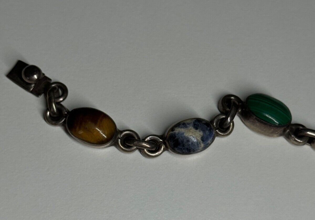 925 Sterling Silver Agate Bracelet