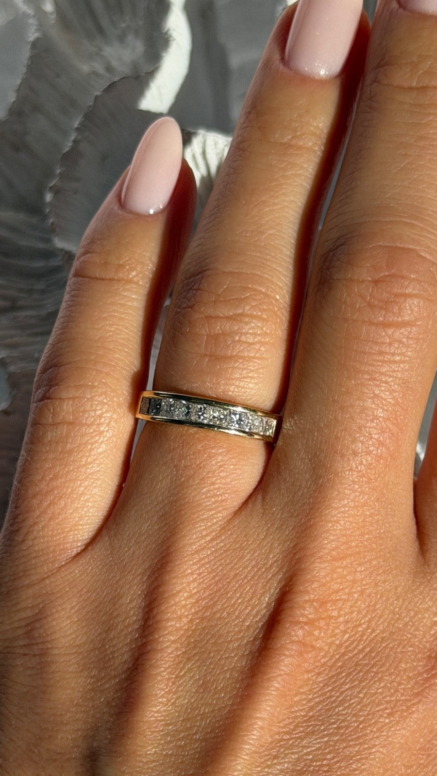 14K Yellow Gold Diamond 1 ct Ring Size 6