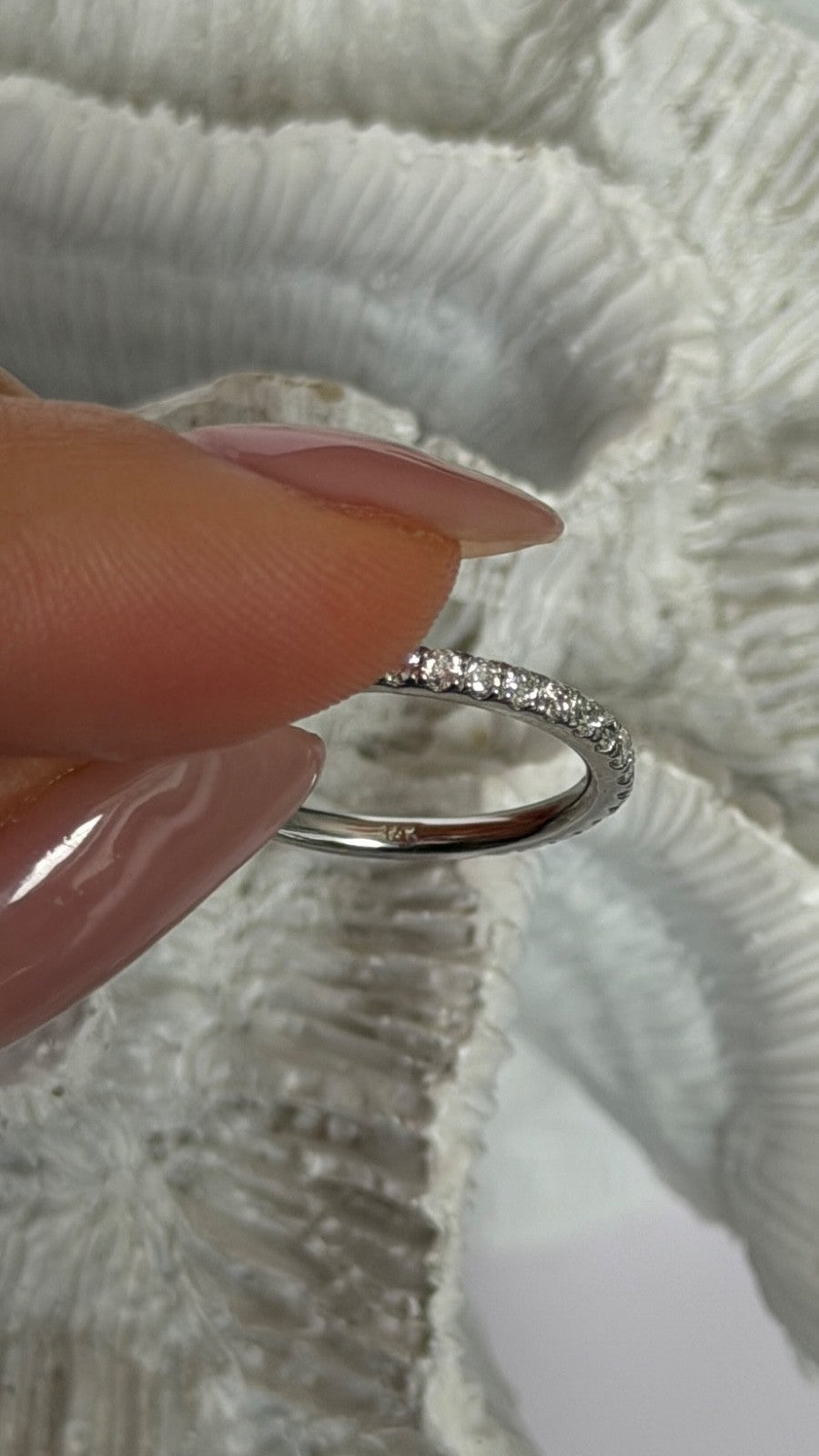 14K White Gold Diamond 0.46 carat Ring Size 5.5