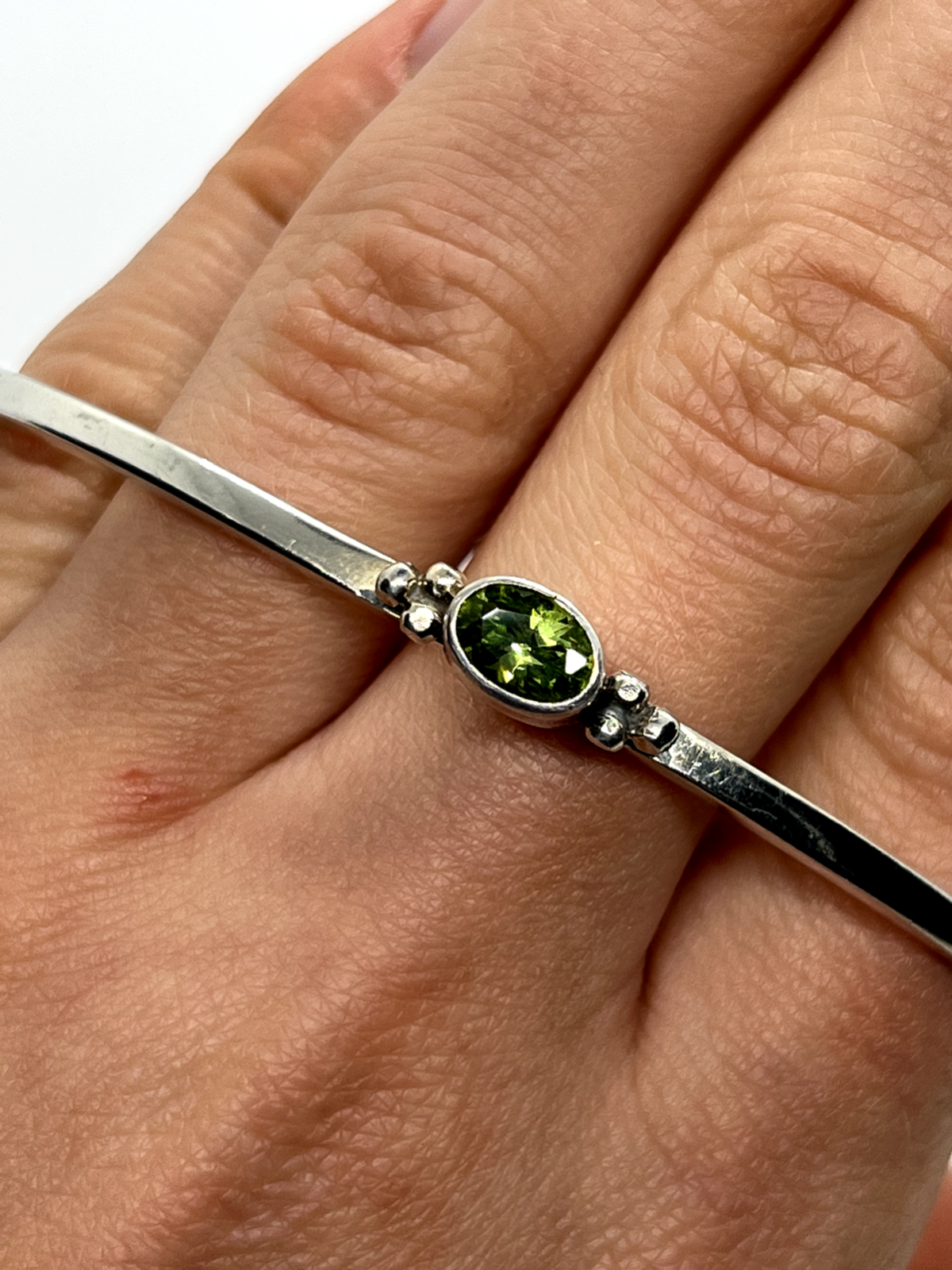 925 Sterling Silver Peridot Bracelet
