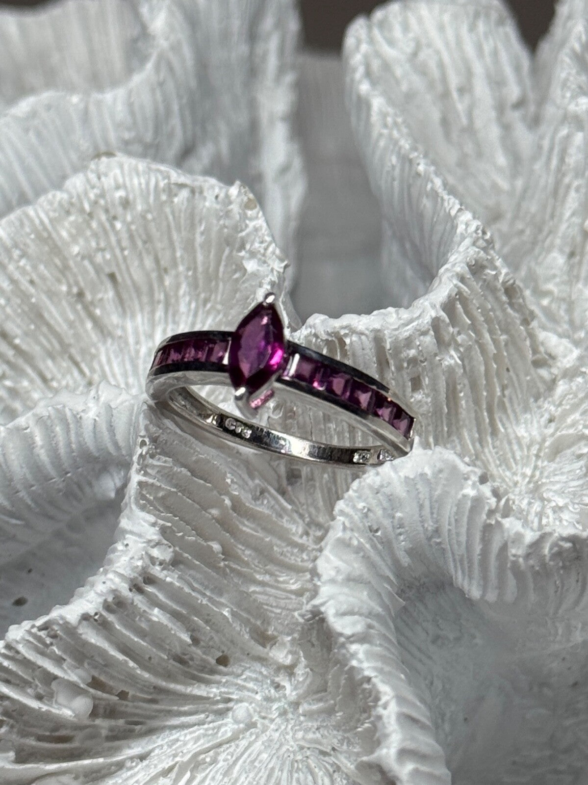 925 Sterling Silver Spinel Ring Size 7.5