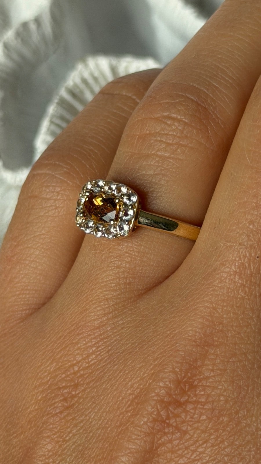 Le Vian 14K Yellow Gold Citrine & Beryl Ring Size 7.5