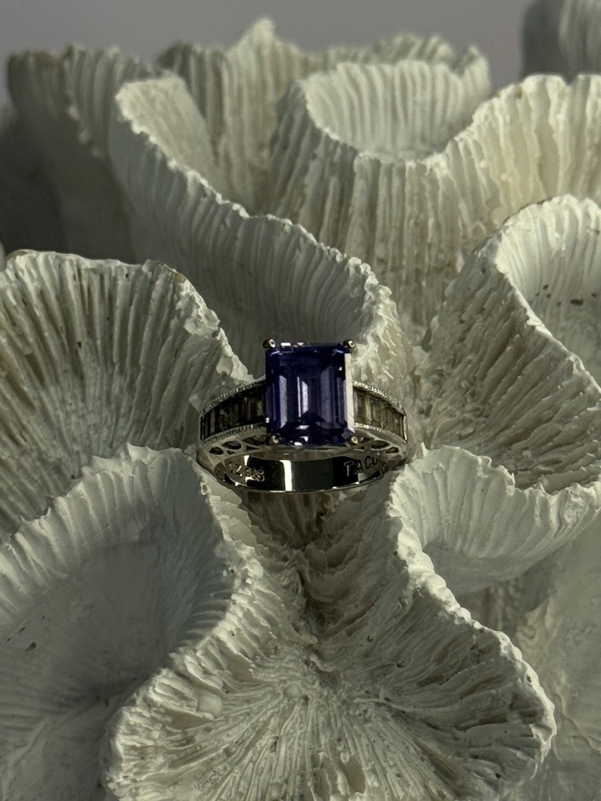 925 Sterling Silver CZ Ring Size 6