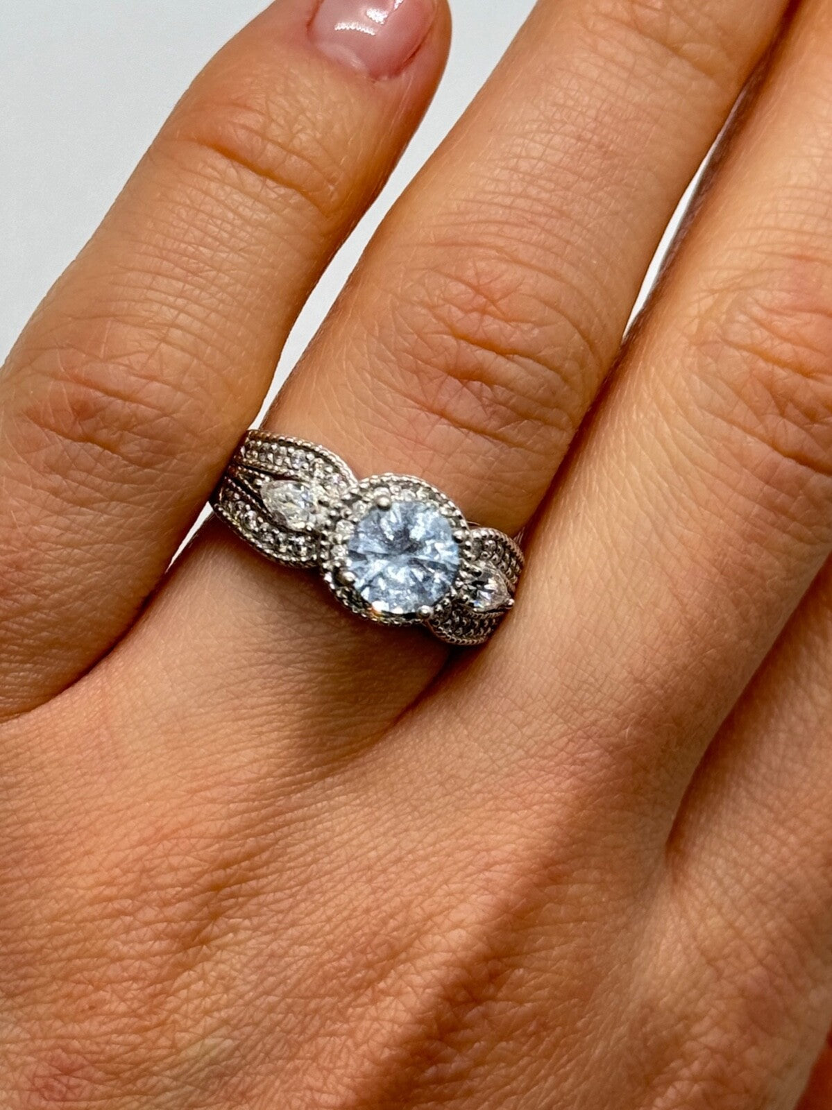 925 Sterling Silver CZ Ring Size 6.5