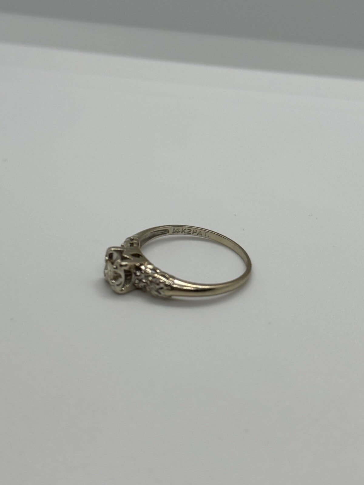 14K White Gold Diamonds Matched Perfection Ring Size 6