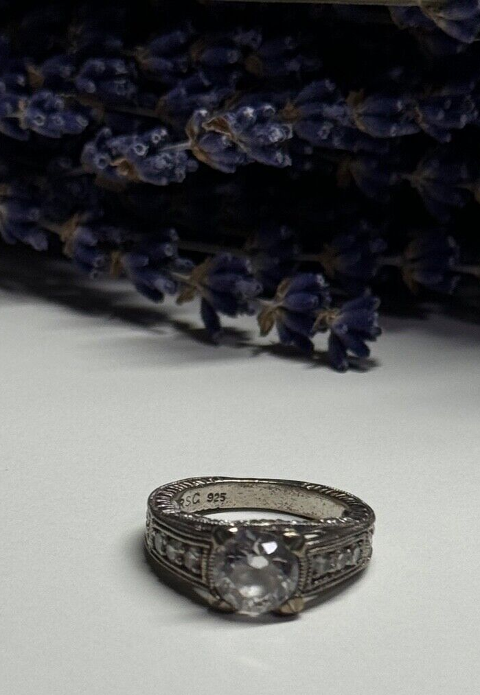 925 Sterling Silver CZ Ring Size 6