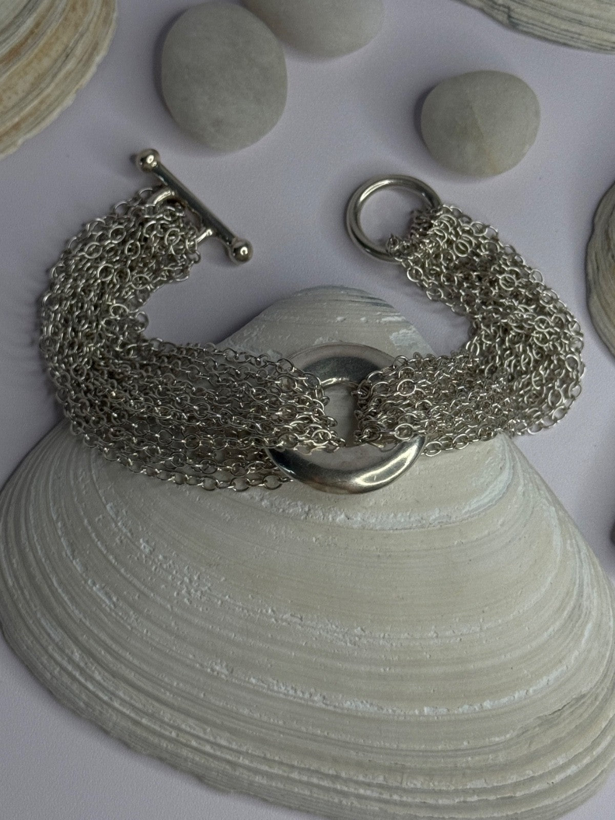 Elegant Design 925 Sterling Silver Bracelet Length 8