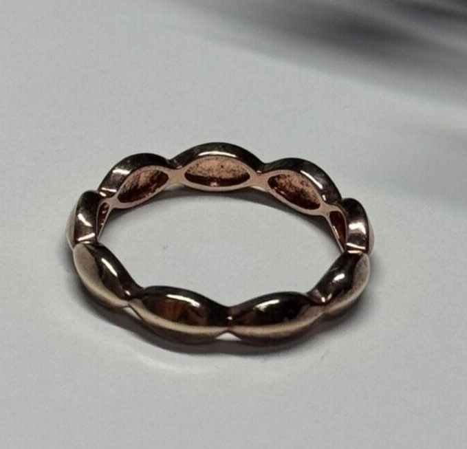 925 Sterling Silver Gold Plated Ring Size 6