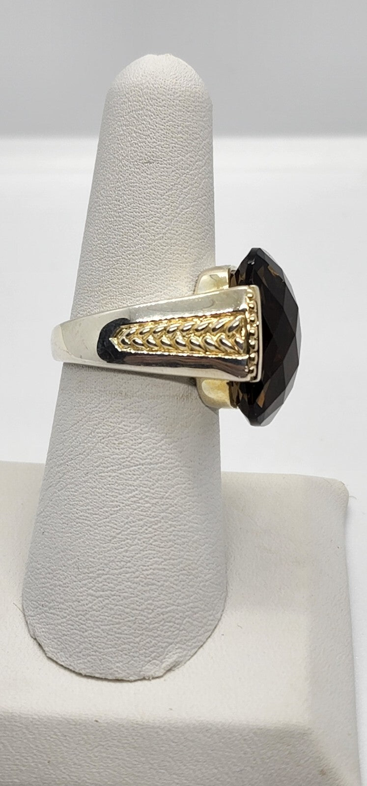 925 Sterling Silver Quartz Ring Size 7