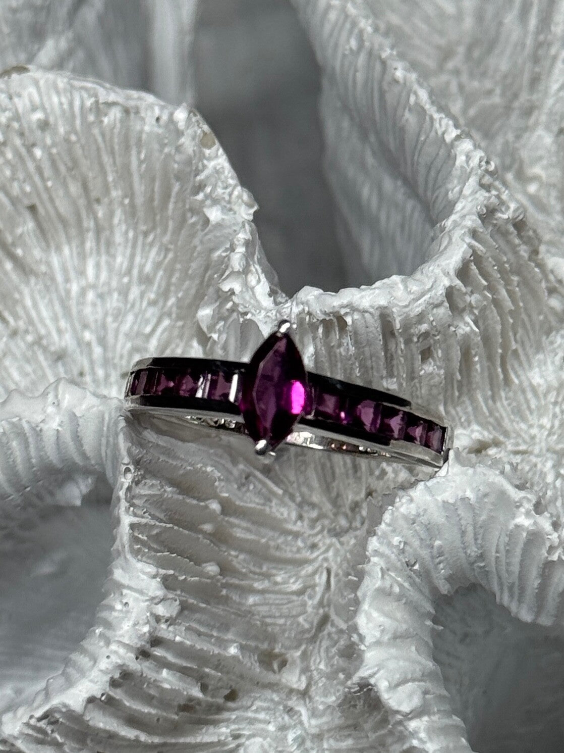925 Sterling Silver Spinel Ring Size 7.5