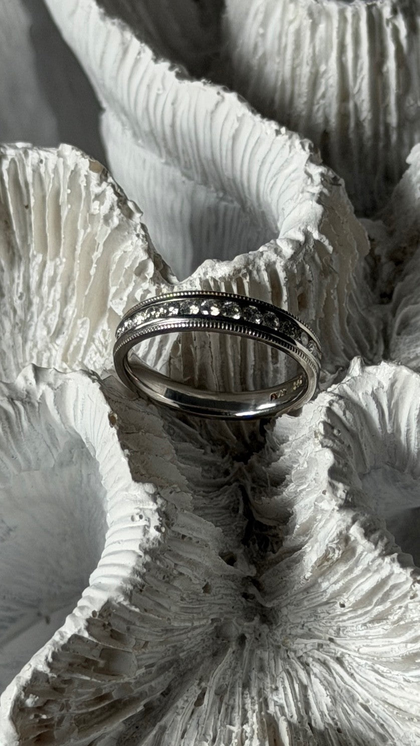 Platinum Diamond 0.20 ct Ring Size 4.5