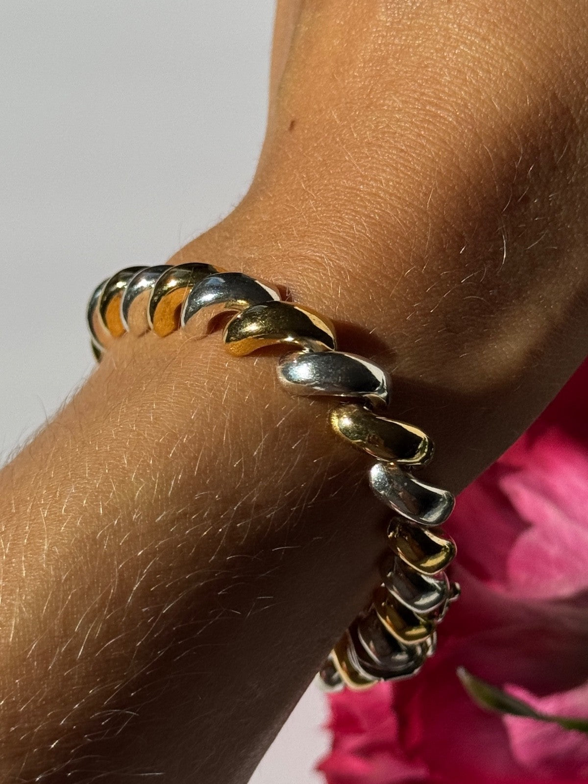 Italy Milor 925 Sterling Silver Gold Plated Bracelet 7 Inch