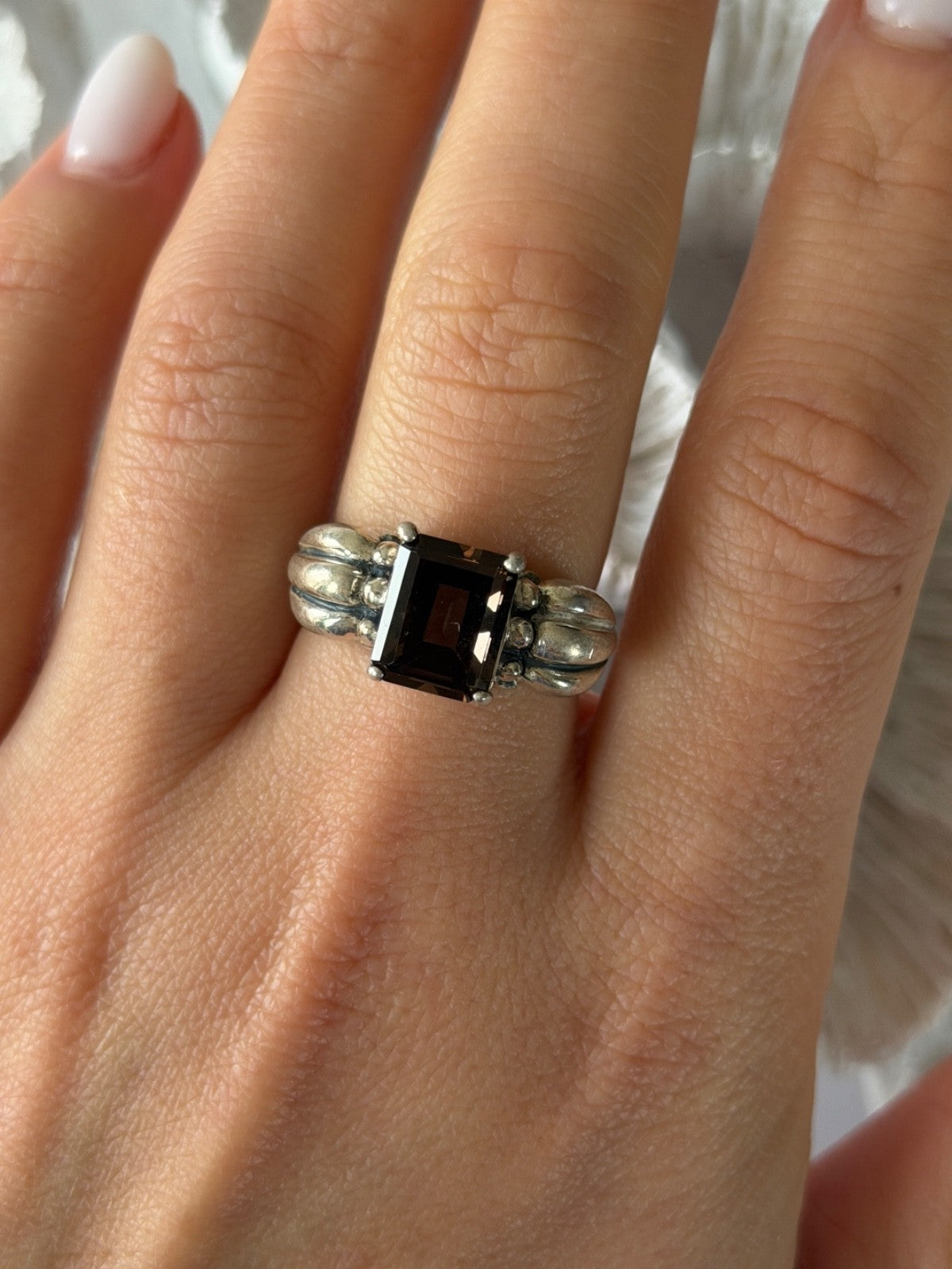 Avon 925 Sterling Silver Brown Tourmaline Ring Size 8