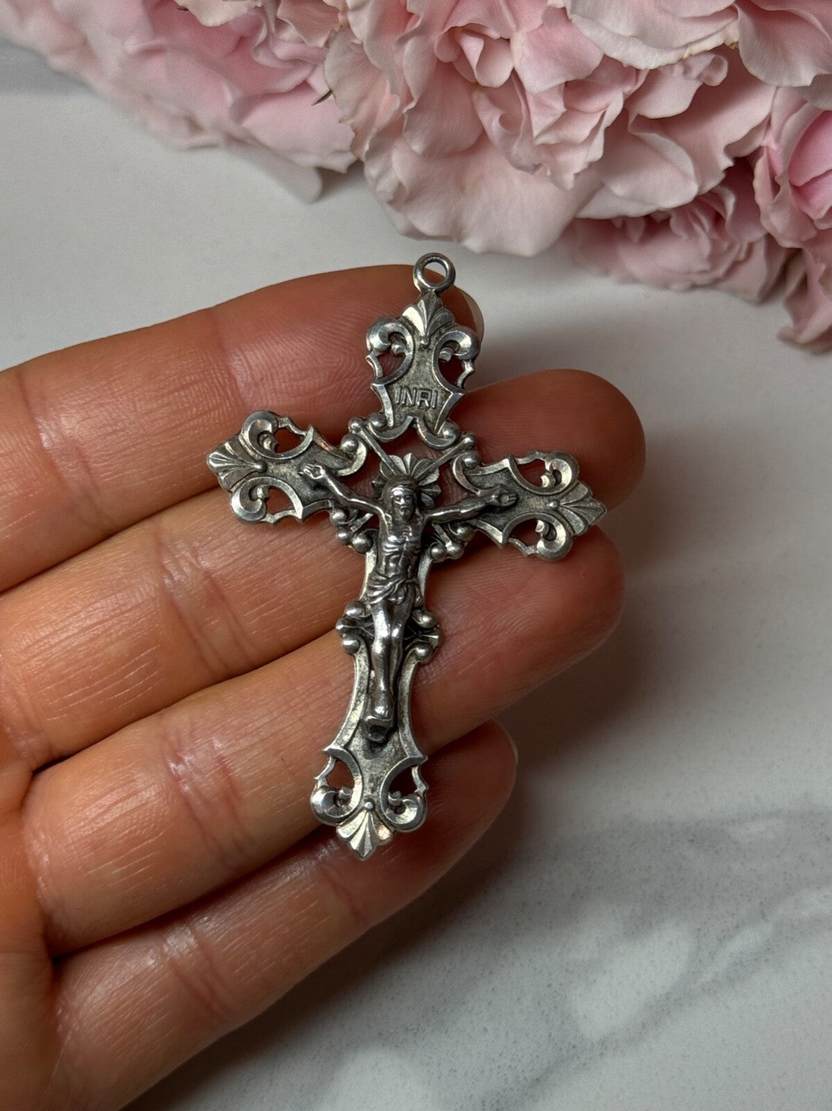 925 Sterling Silver Cross Length 2.3 In