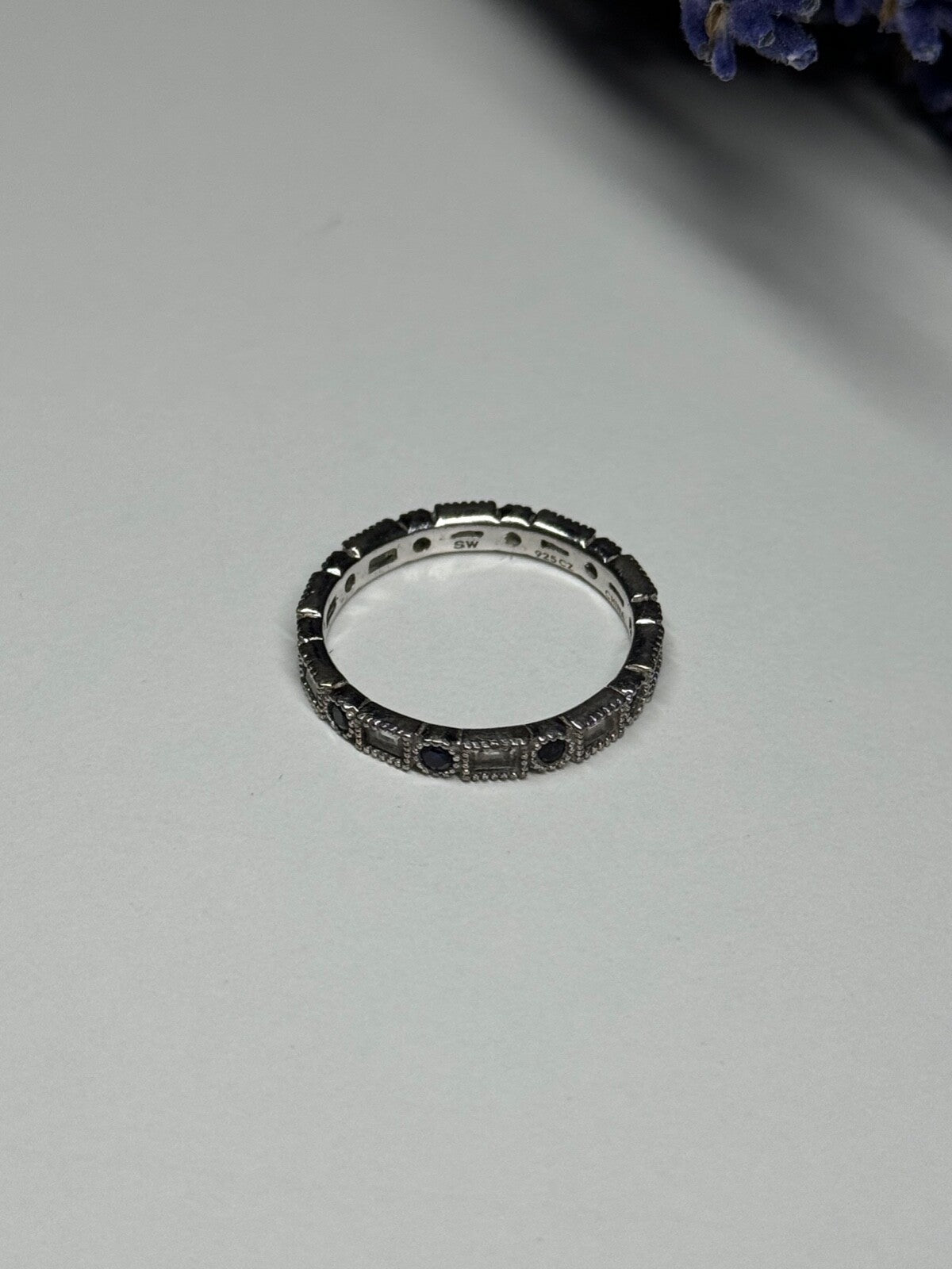 925 Sterling Silver CZ Ring Size 6.5