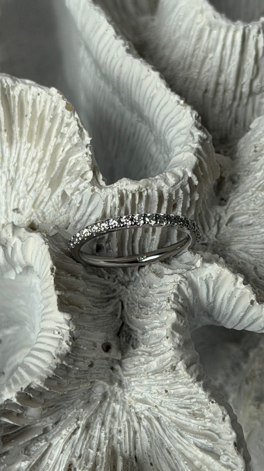 14K White Gold Diamond 0.46 carat Ring Size 5.5