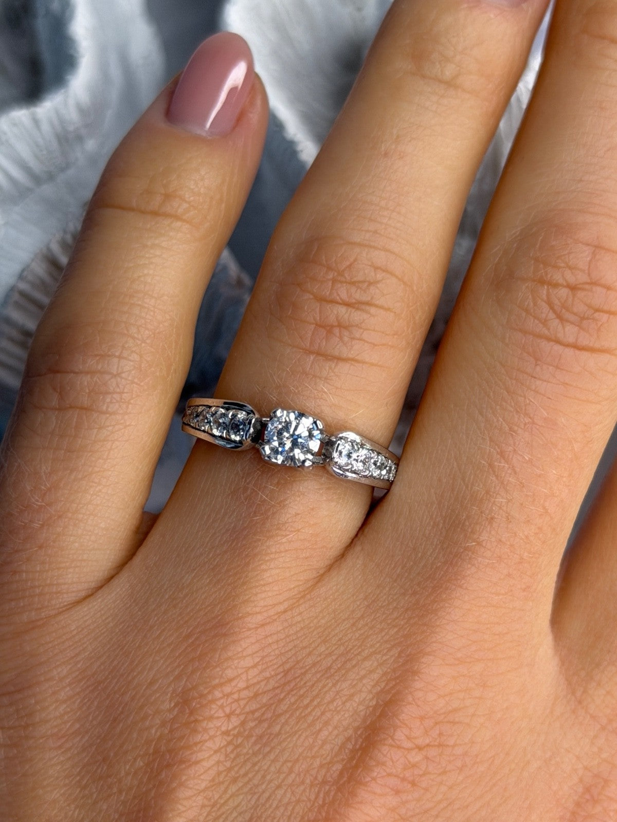 GOC 925 Sterling Silver Cz 1 ct Ring Size 7