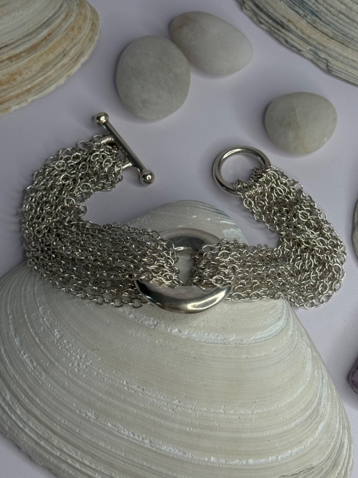 Elegant Design 925 Sterling Silver Bracelet Length 8