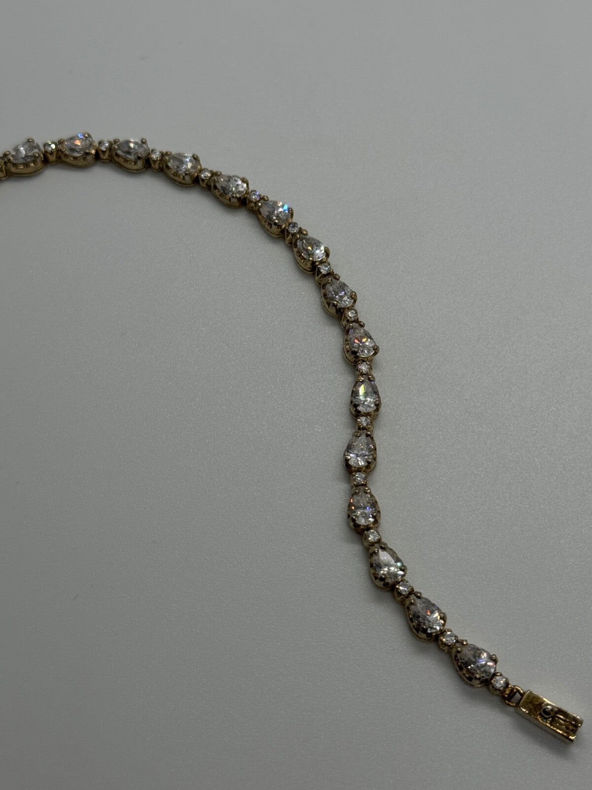 925 Sterling Silver Gold Plated CZ Bracelet