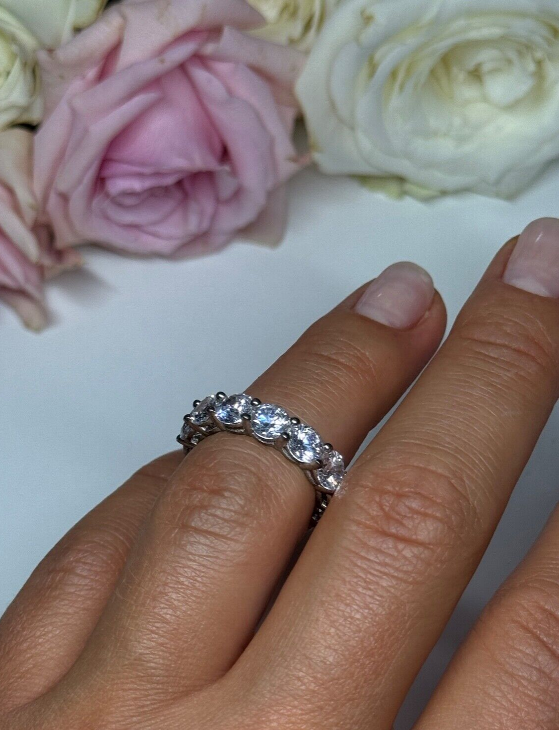 925 Sterling Silver CZ Ring Size 4