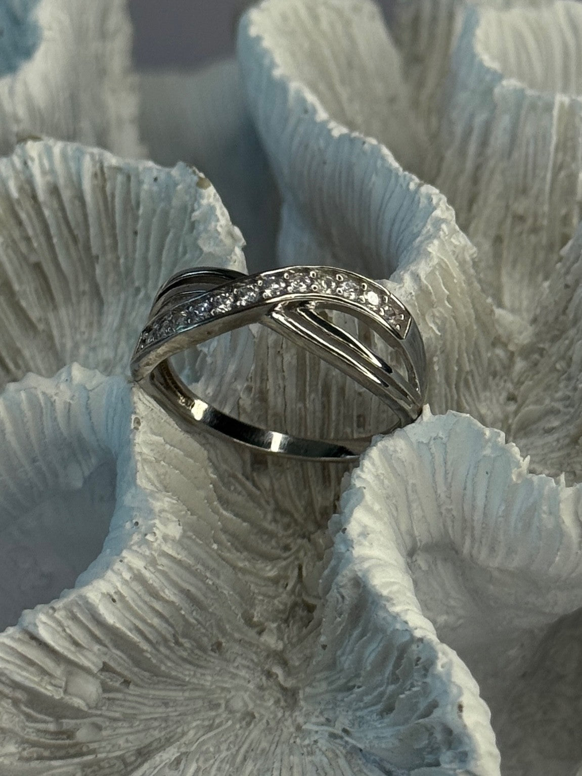 925 Sterling Silver Beryl Ring Size 9