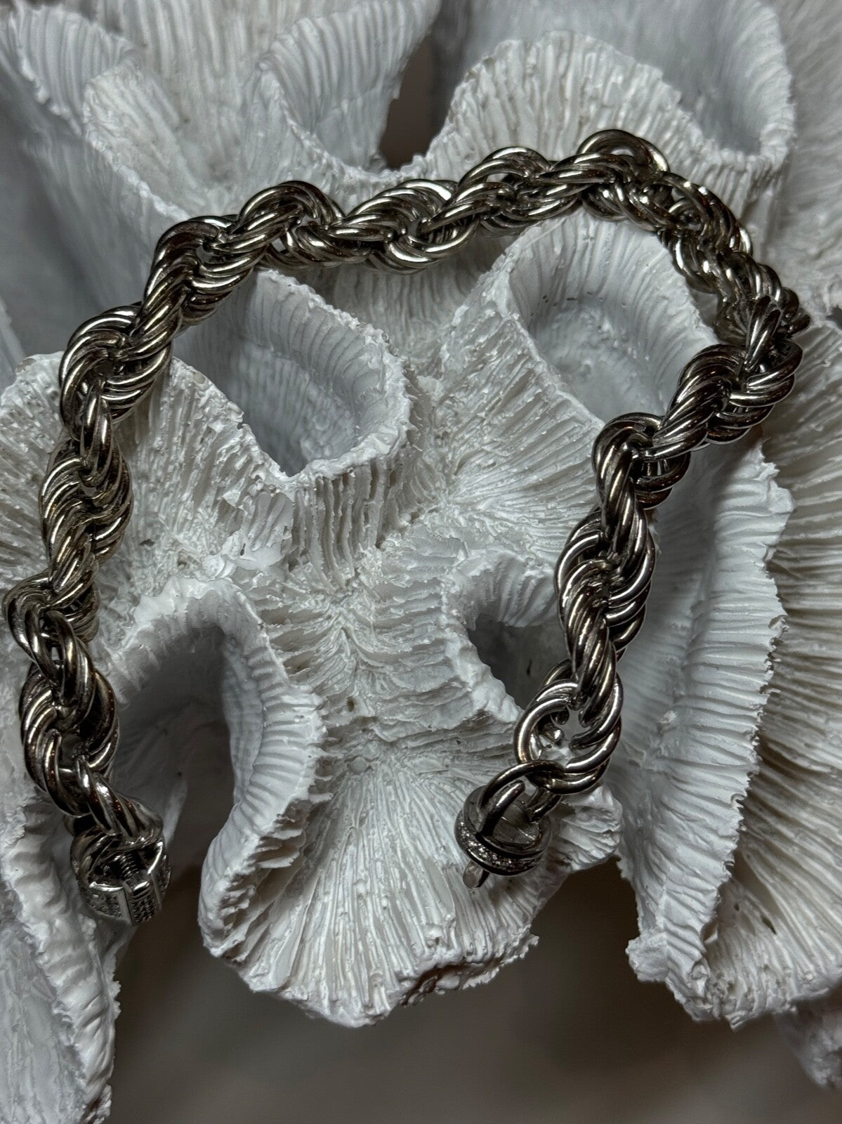 925 Sterling Silver CZ Bracelet Length 9 Inch