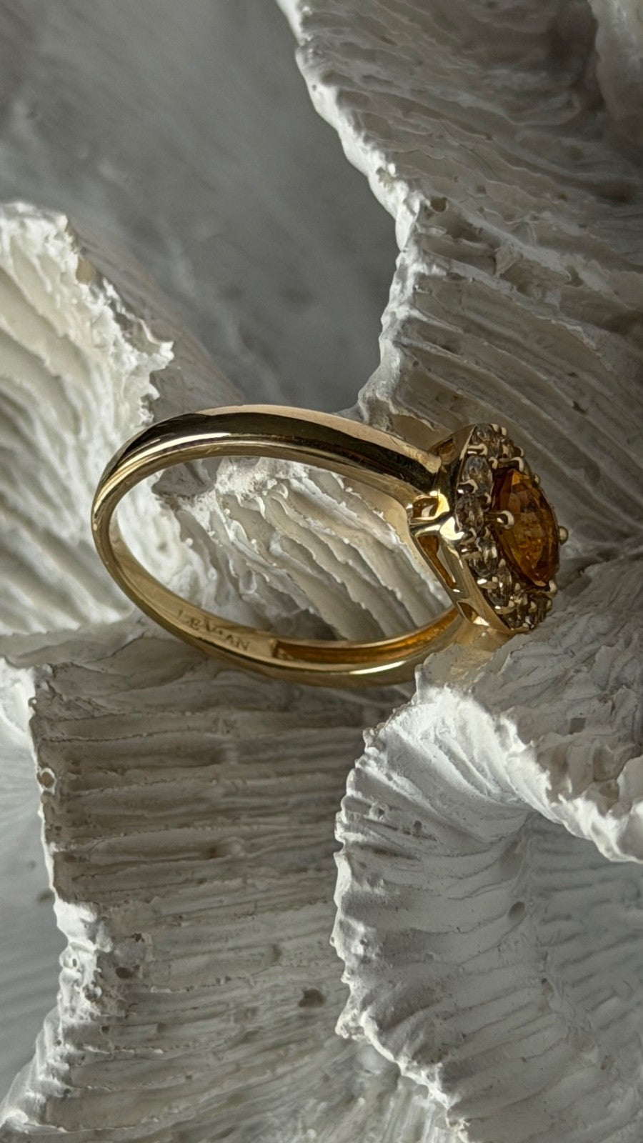 Le Vian 14K Yellow Gold Citrine & Beryl Ring Size 7.5
