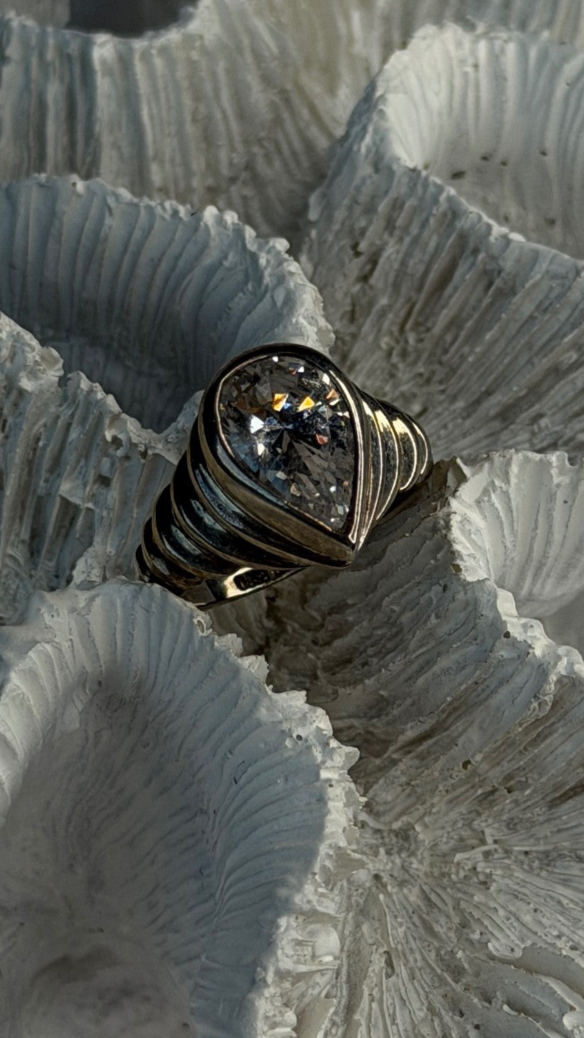 ESPO 925 Sterling Silver Cz Ring Size 6
