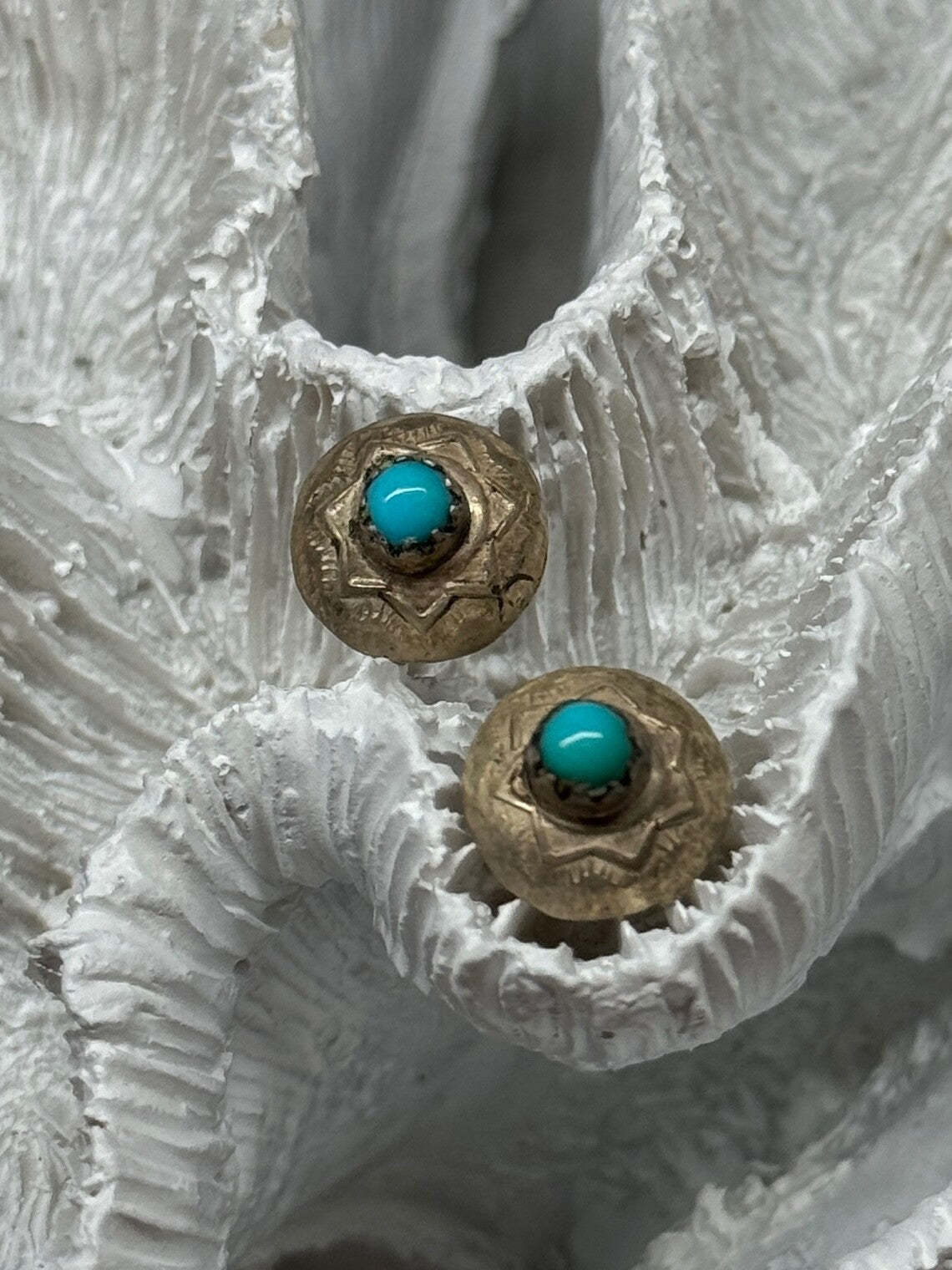 925 Sterling Silver Turquoise Earrings Length 0.4 Inch