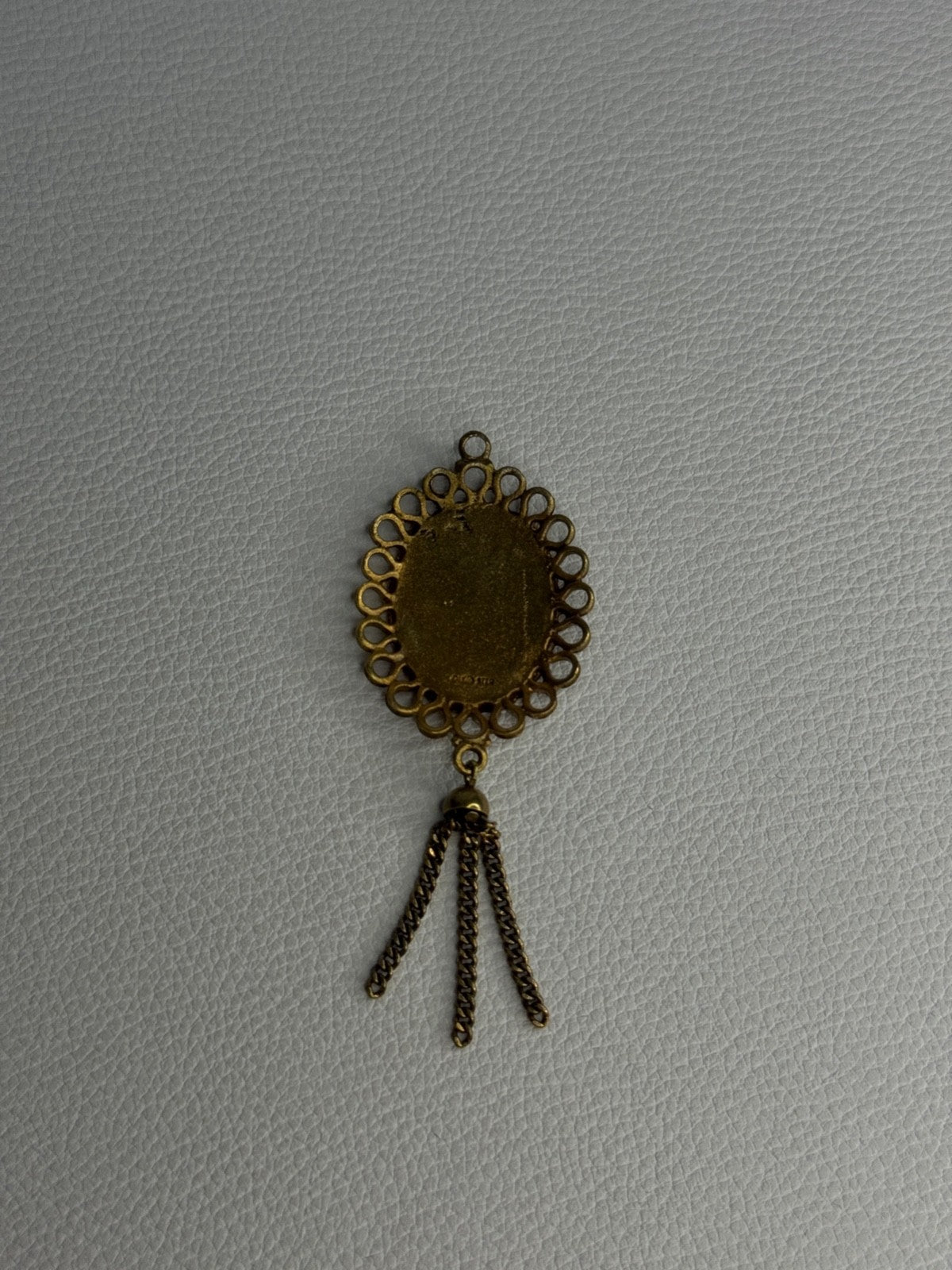 Vintage 925 Sterling Silver Gold Plated Pink Enamel Rose Pendant Length 2.5 Inch