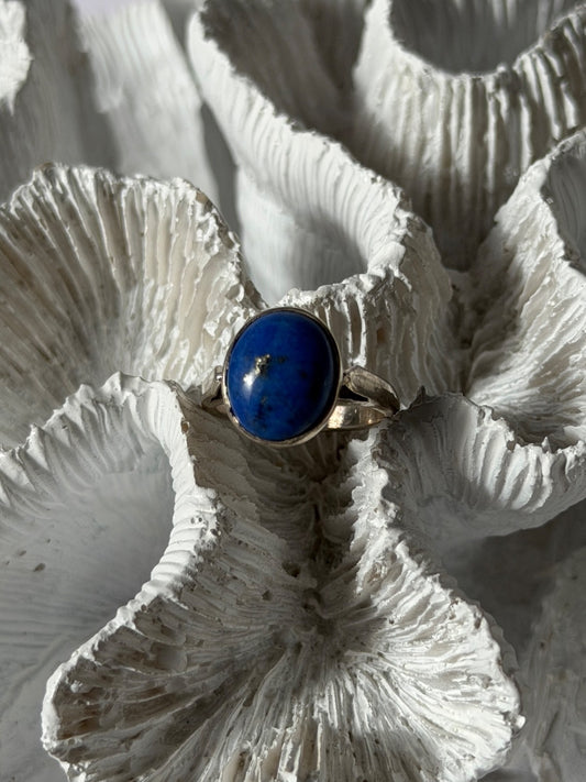 Vintage 925 Sterling Silver Sodalite Ring Size 4.5