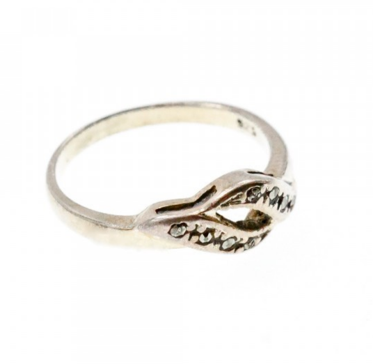 925 Sterling Silver Marcasites Ring Size 5.5