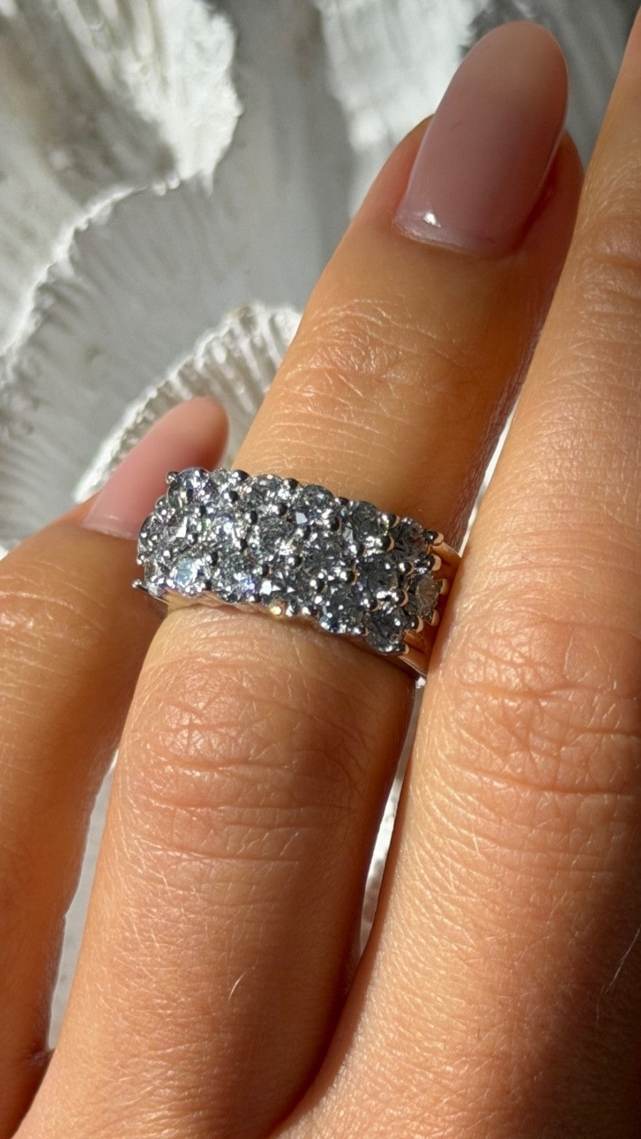 Beautiful 925 Sterling Silver Cz Ring Size 5