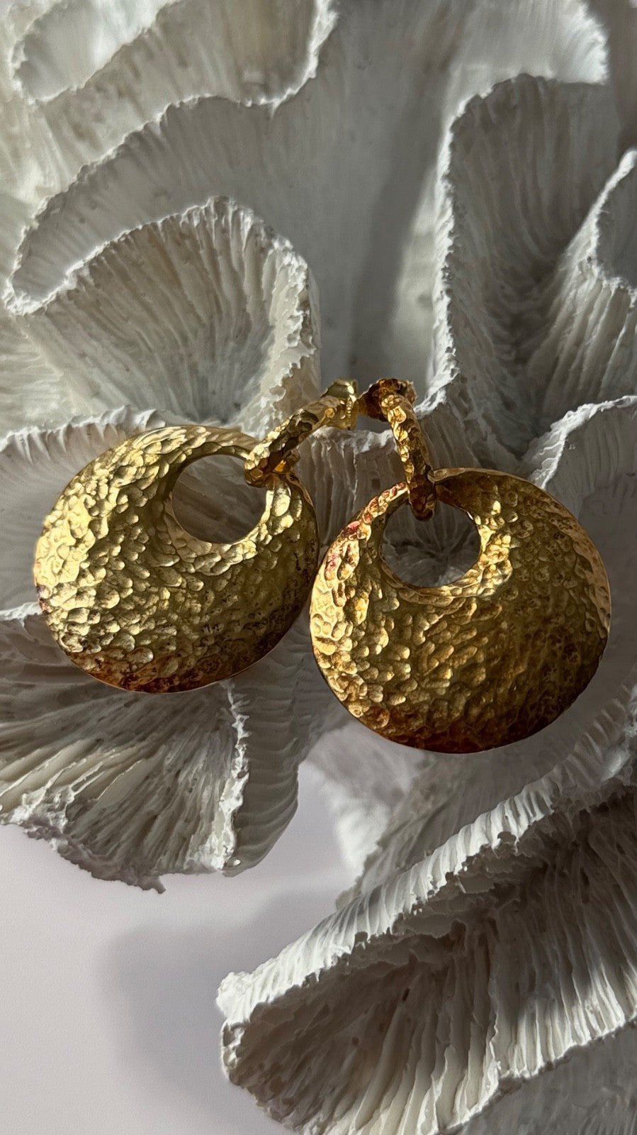 Italy 925 Sterling Silver Gold Plated Earrings Length 1.50 Inch