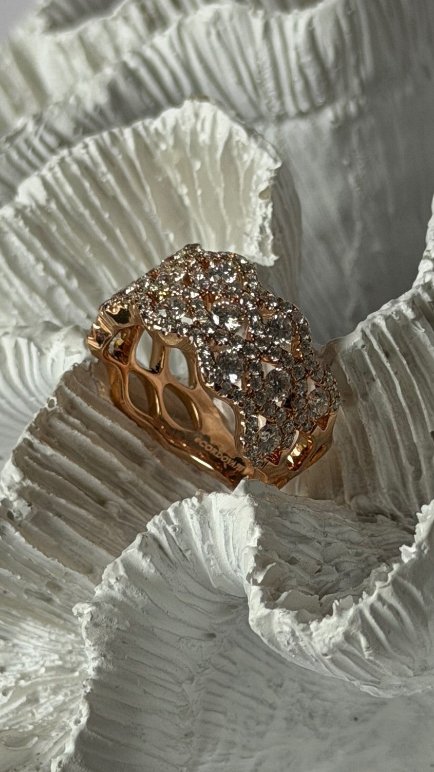 Cordova 750 18K Rose Gold Diamond 1.84 carats Ring Size 6.5