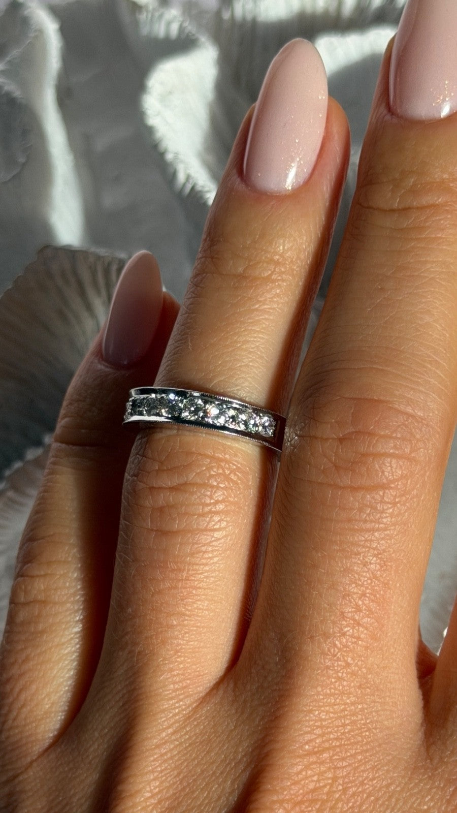 14K White Gold Diamond 0.75 ct Ring Size 5.5