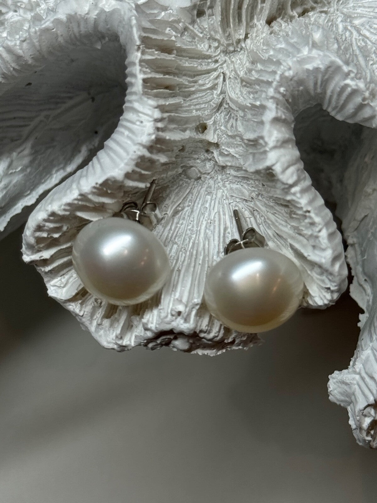 925 Sterling Silver Fresh Water Pearl Earrings Length 0.5 Inch