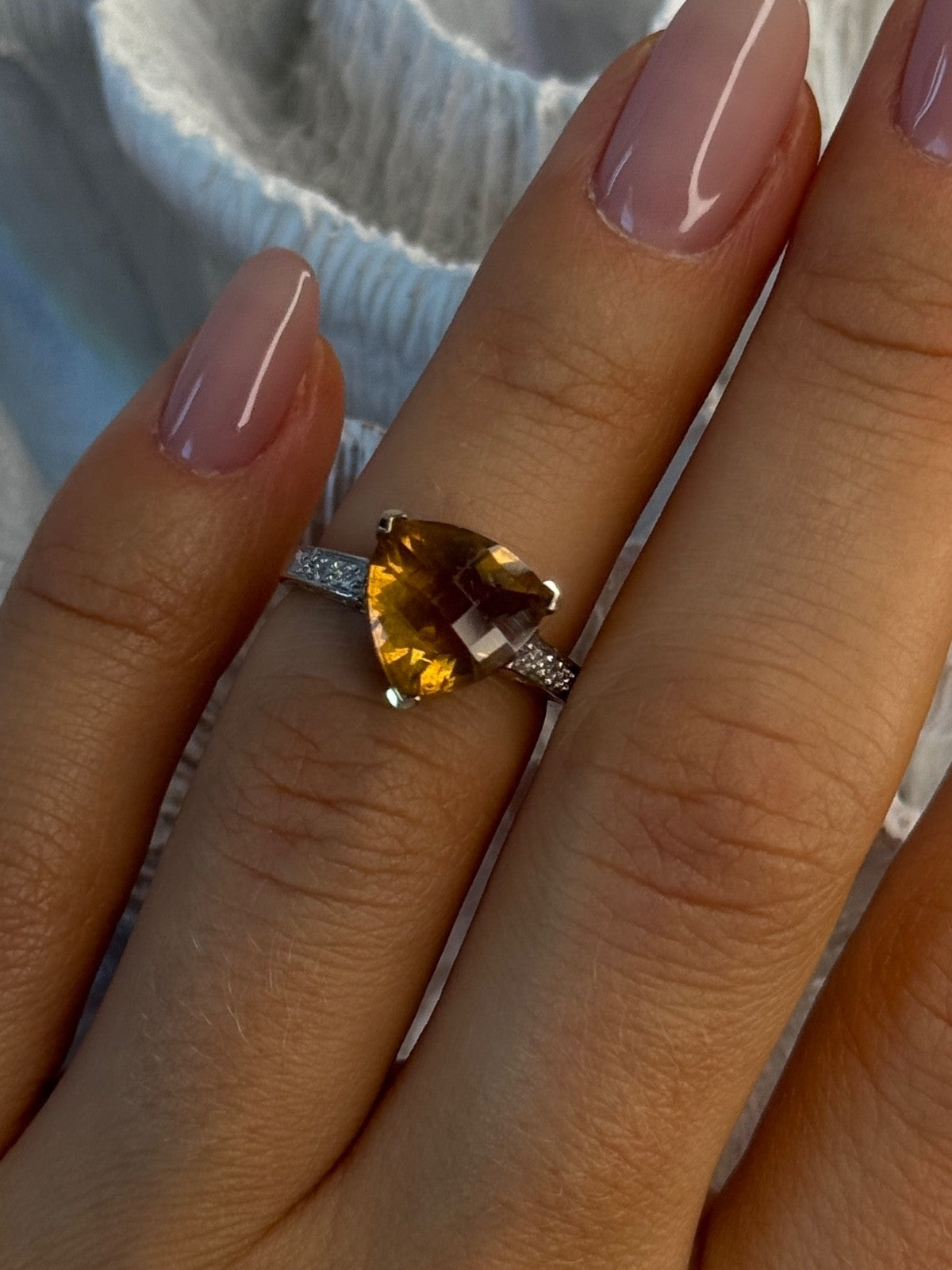 925 Sterling Silver Dravite Brown Tourmaline Ring Size 5