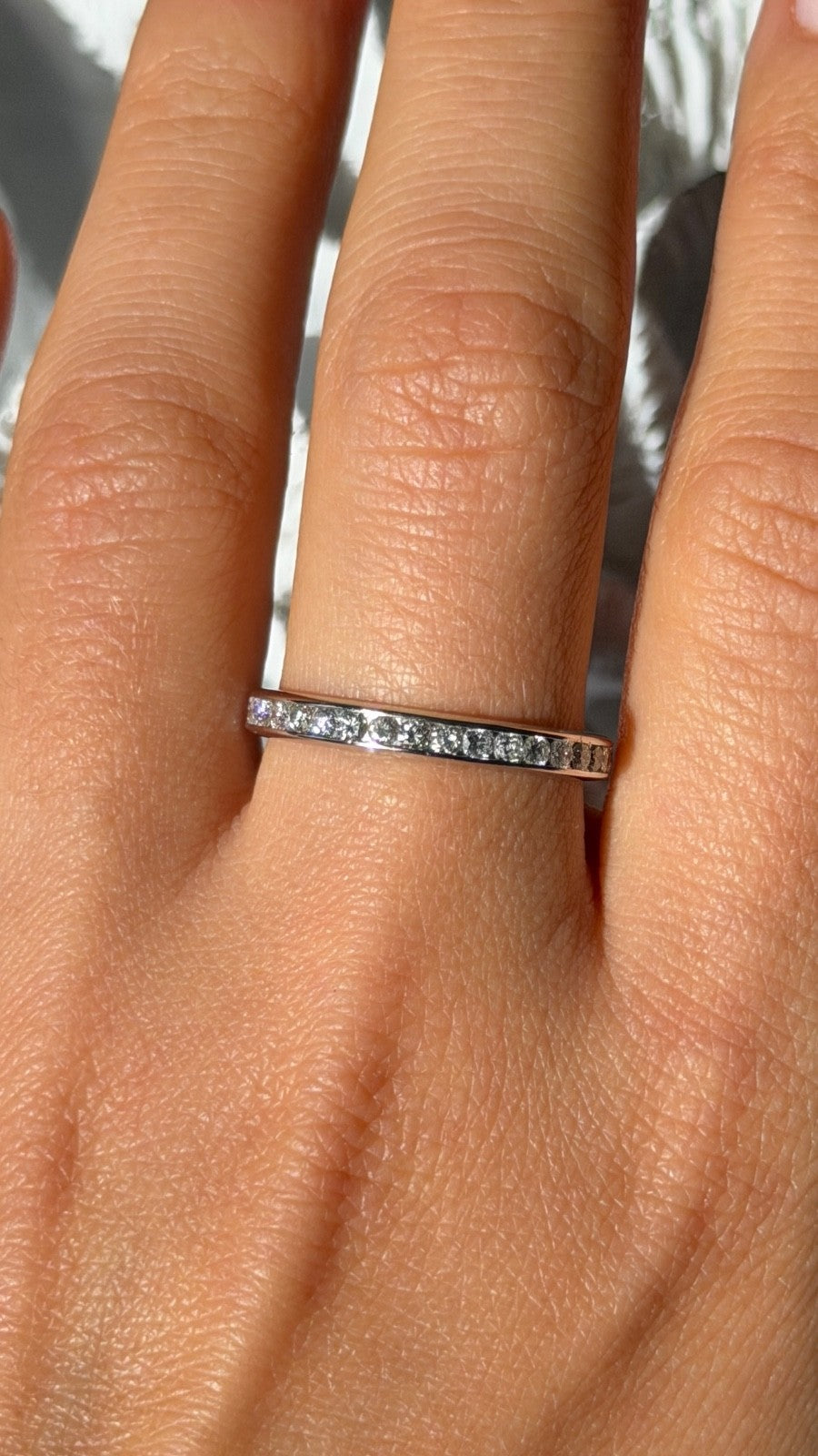 Platinum Diamond 1.10 ct Band Ring Size 10