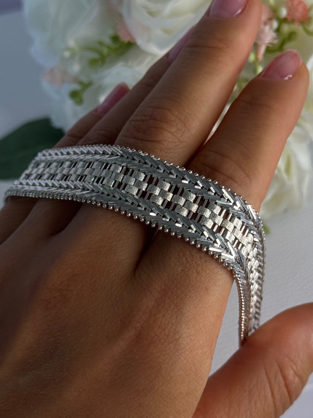 Elegant Italy Milor 925 Sterling Silver Bracelet Length 8 Inch