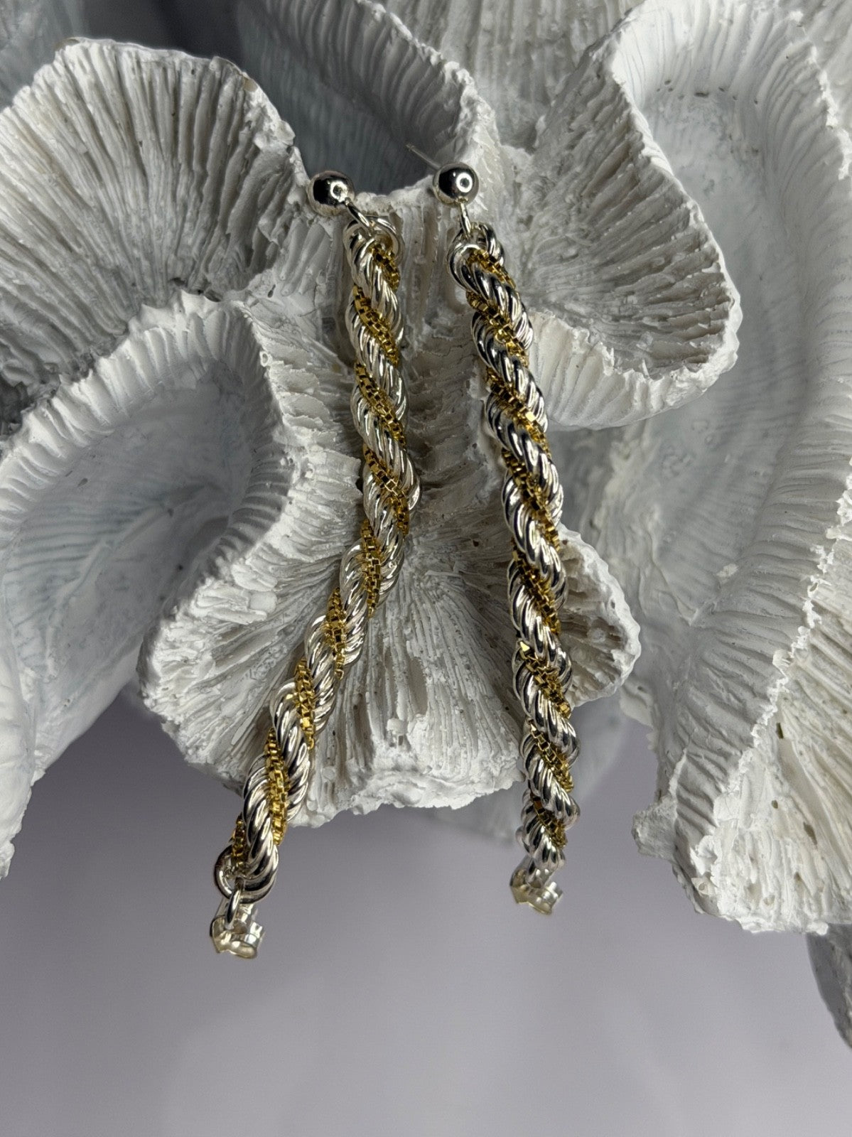 Italy Milor 925 Sterling Silver & Gold Plated Earrings
